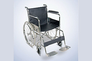Steel wheel chair with solid tyre